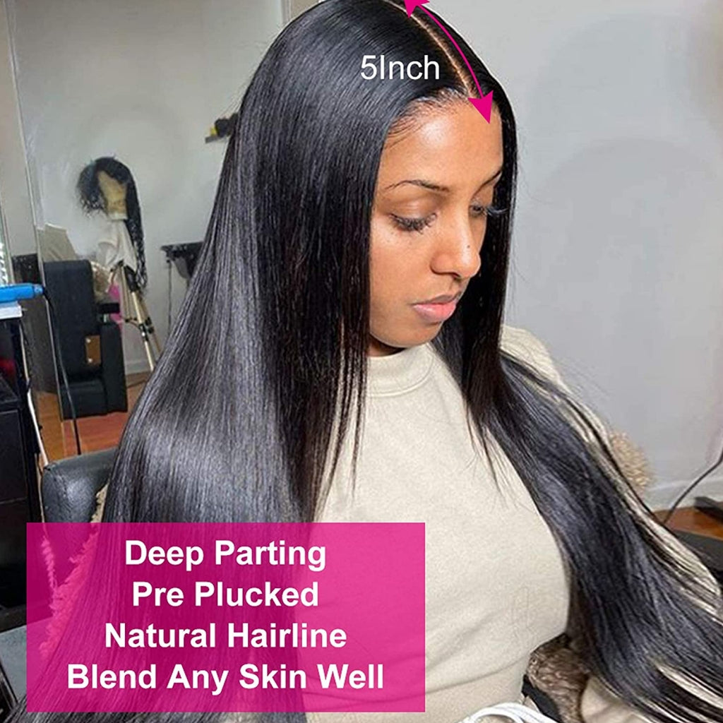 Invisible-4x4-5x5-HD-Lace-Closure-Wig-Human-Hair-for-Women-Brazilian-Straight-100%-Human-Hair-Wig