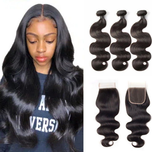 Body-wave-bundles-deal-10A-Brazilian-virgin-wavy-hair-bundles-with-closure-brazilian-body-wave-humanhair-full-cuticles-aligned-for-black-women-long-hair-hd-lace-closure-invisible-lace-onsale-on-hand