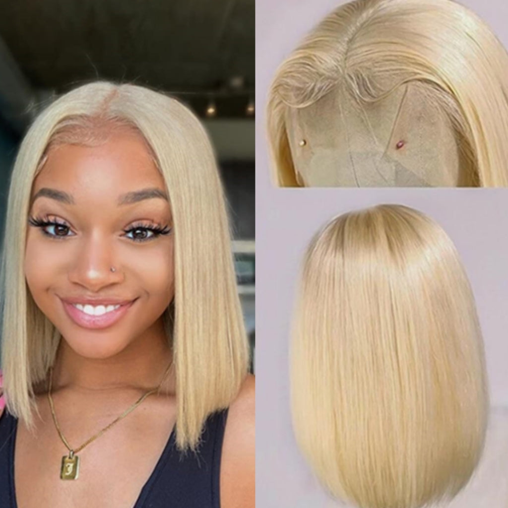 Blonde-Bob-Wig-Human-Hair-13X4-Lace-Front-Wigs-Pre-Plucked-Bleached-Knots-Human-Hair-Straight-Short-Bob-Wigs-Human-Hair-Lace-Frontal-Wig-for-black-Women-for-girl