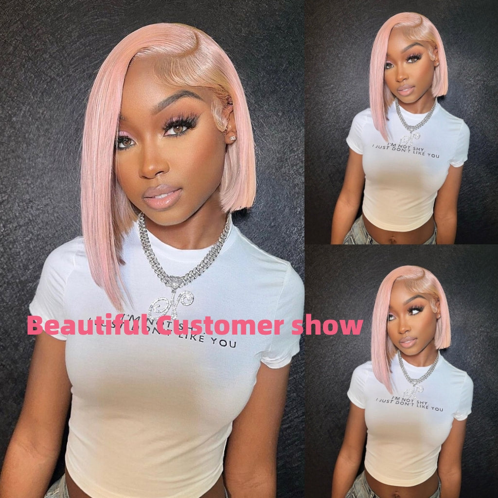 Blonde-Bob-Wig-Human-Hair-blonde-613-Straight-Short-Bob-Wigs-Free-Part-13x4-Lace-Front-Bob-Wig-Brazilian-Virgin-Human-Hair-Wig-for-Black-Women-PrePlucked-with-Baby-Hairs