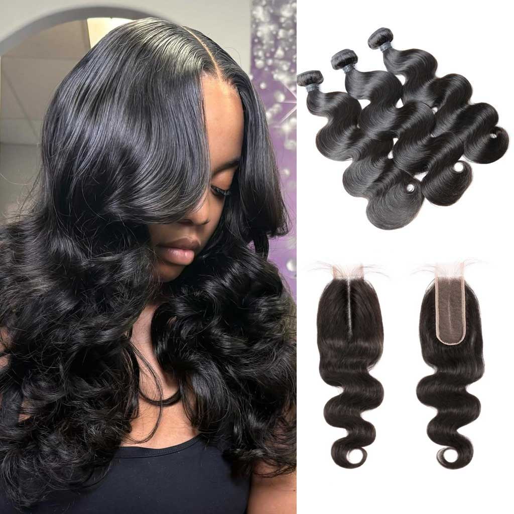 Fleeky-body-wave-3-bundles-with-2x6-hd-lace-closure-100%-virgin-human-hair-weaves-soft-and-full-virgin-hair
