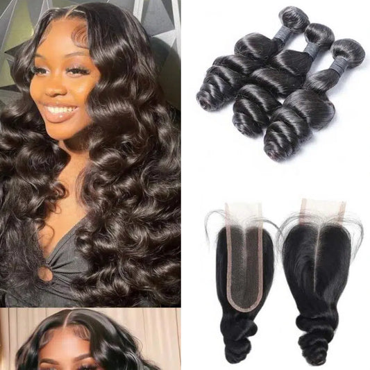 Fleeky-hair-loose-wave-3-bundles-with-2x6-Hd-lace-closure-virgin-human-hair-loose-wave-bundles