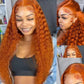 Ginger-color-wig-fleeky-hair-Orange-Lace-Front-Wigs-Human-Hair-13x4-Transparent-Hd Lace-Frontal-Wig-Deep-Wave-Curly-Wig-Burnt-Orange-Wet-And-Wavy-Wigs-Lace-Front-Wigs-#350-Colored-4x4-lace-Closure-Wigs