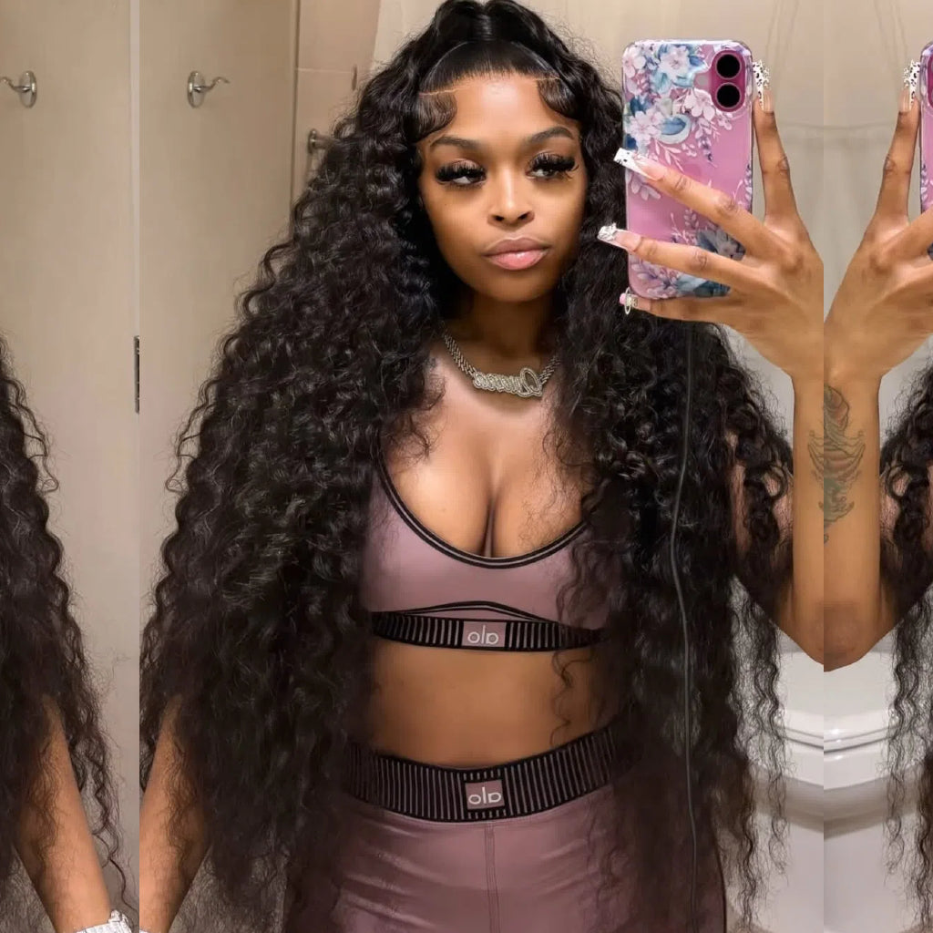 Fleeky Hair HD Lace Wigs Deep Wave 13x4 13x6 Lace Frontal Wigs 4x4 5x5