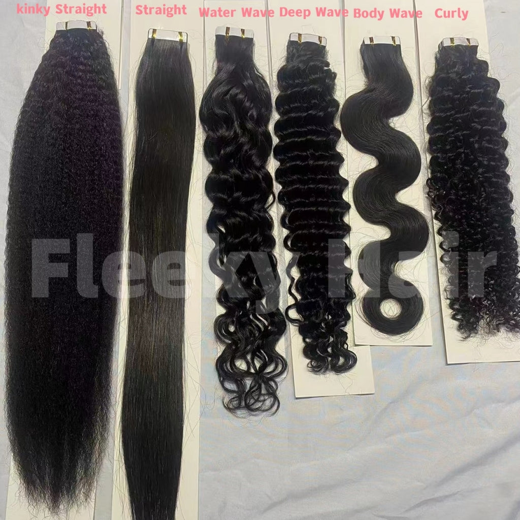 body-wave-Kinky-Straight-water-wave-deep-wave-body-wave-curly-Tape-in-Hair-Extensions-Human-Hair-Seamless-Skin-Weft-Tape-in-Extensions-for-Black-Women-20pcs-50g-Pack-Hair-Extensions-Real-Human-Hair-kinky-straight