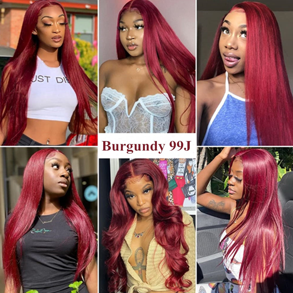 13x4-Colored-Burgundy-Lace-Front-Wigs-Human-Hair-99j-Lace-Front-Wig-Straight-Glueless-Human-Hair-Wigs-Pre-Plucked-Hairline-180-Density-Wine-Red-Color-Lace-Wig