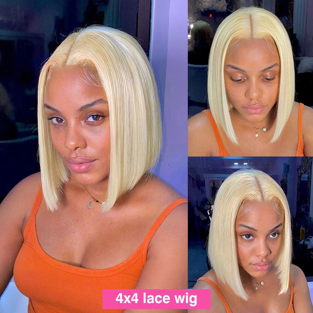 Blonde-4x4-Lace-Closure-Wig-613-Short-Bob-wig-10A-613-Blonde-Bob-Wig-Human-Hair-613-Straight-Short-Bob-Wigs-Free-Part-13x4-Lace-Front-Bob-Wig-Brazilian-Virgin-Human-Hair-Wigs-for-Black-Women-180%-Density-Straight-Bob-Wig-Pre-Plucked-with-Baby-Hair