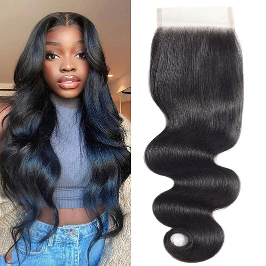 Fleeky-10A-4x4-5x5-HD-Lace-Closure-Human-Virgin-Hair-Body-Wave-Pre-Plucked-Swiss-Lace-5x5-Closure-with-Baby-Hair-Bleached-Knots-Natural-1b-Color-Free-Part