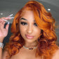 Gingercoloredwig-Transparent-lace-wig-Ginger-lace-front-wig-for-black-women-preplucked-colored-frontal-wig-Easter-hair- Halloween-hair