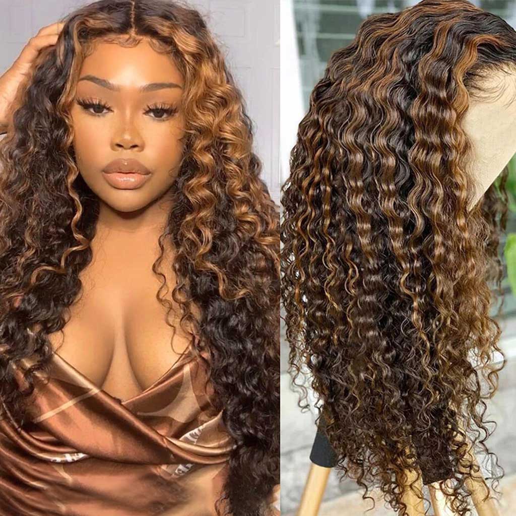 Highlight-Wig-4x4-Lace-Closure-Wig-Deep-Wave-Wigs-Honey-Blonde-Transparent-Lace-Wig