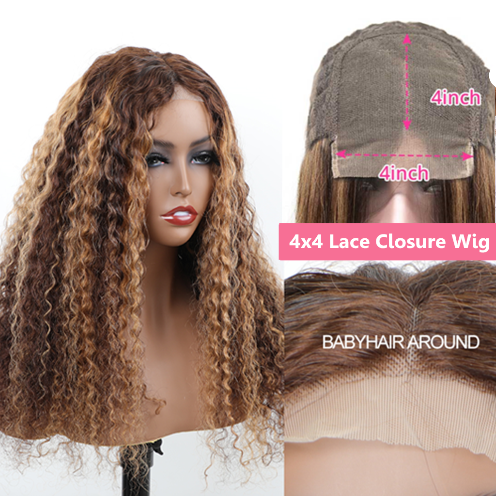 Highlight-Wig-4x4-Lace-Closure-Wig-Deep-Wave-Wigs-Honey-Blonde-Transparent-Lace-Wigs-for-women