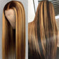 Highlight-Wig-Piano-Color-4-27-Ombre-Honey-Blonde-Straight-4x4-lace-closure-wig-13x4-lace-Front-Wig-Transparent-Lace-Wig