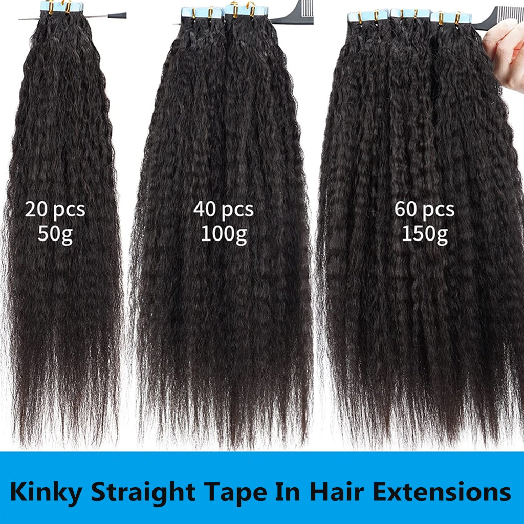 Kinky-Straight-Tape-in-Hair-Extensions-Human-Hair-Seamless-Skin-Weft-Tape-in-Extensions-for-Black-Women-20pcs-Pack-Hair-Extensions-Real-Human-Hair