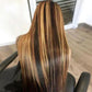 Mix-color-ombre-hair-lace-closure-wig-straight-human-hair-wigs