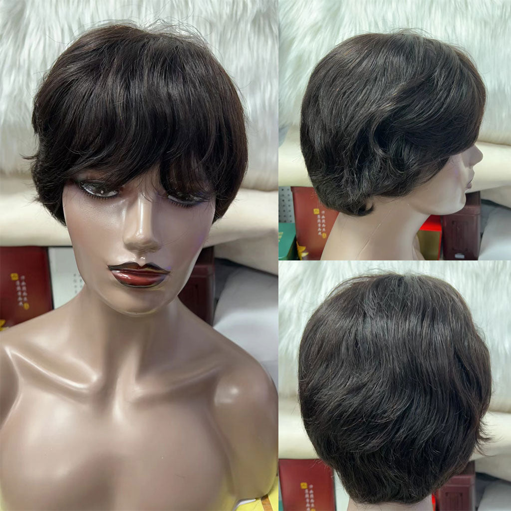 Pixie-Cut-Wig-Full-Machine-Made-Glueless -Short-Bob-Wigs-Cheap-Glueless-Human-Hair-Wig