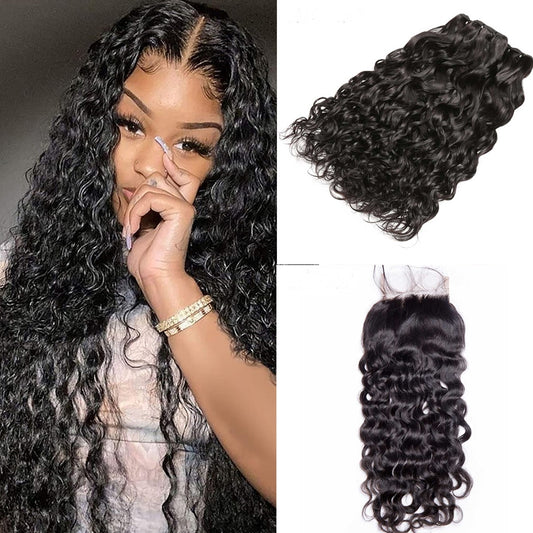water-wave-3-bundles-with-lace-closure-deal-100-virgin-human-hair-beatiful-amazing-wet-and-wavy-hair