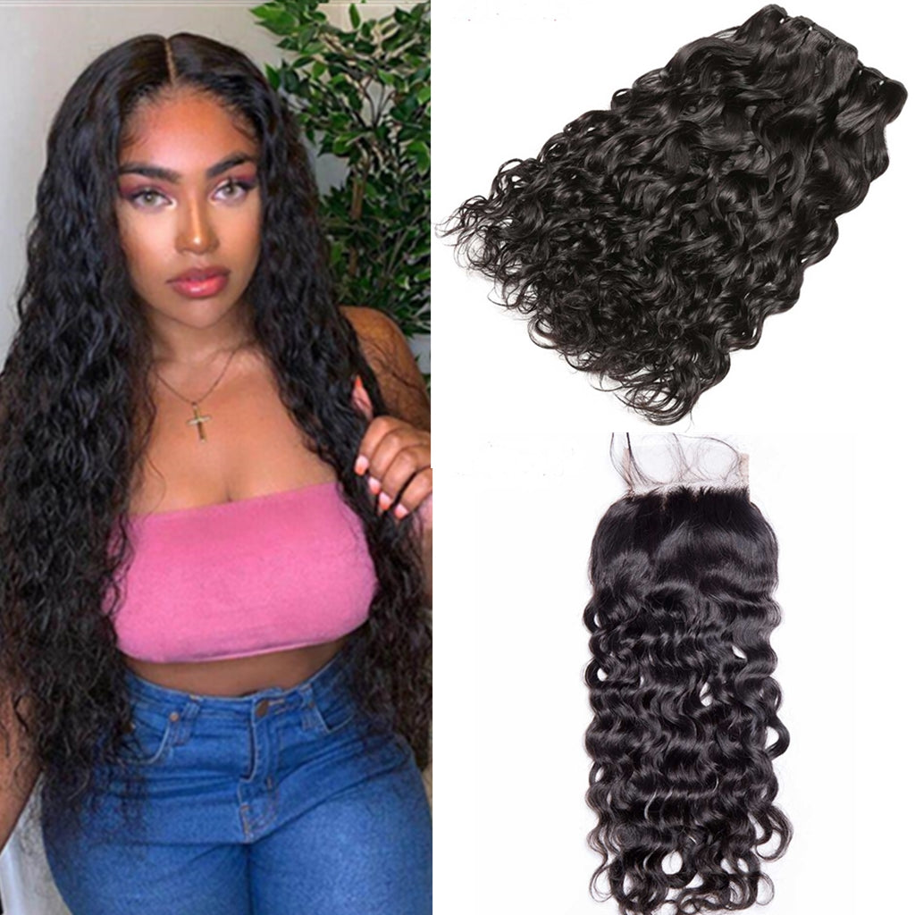 water-wave-4-bundles-with-lace-closure-deal-wet-and-wavy-style-unprocessed-virgin-human-hair-full-cuticles-aligned